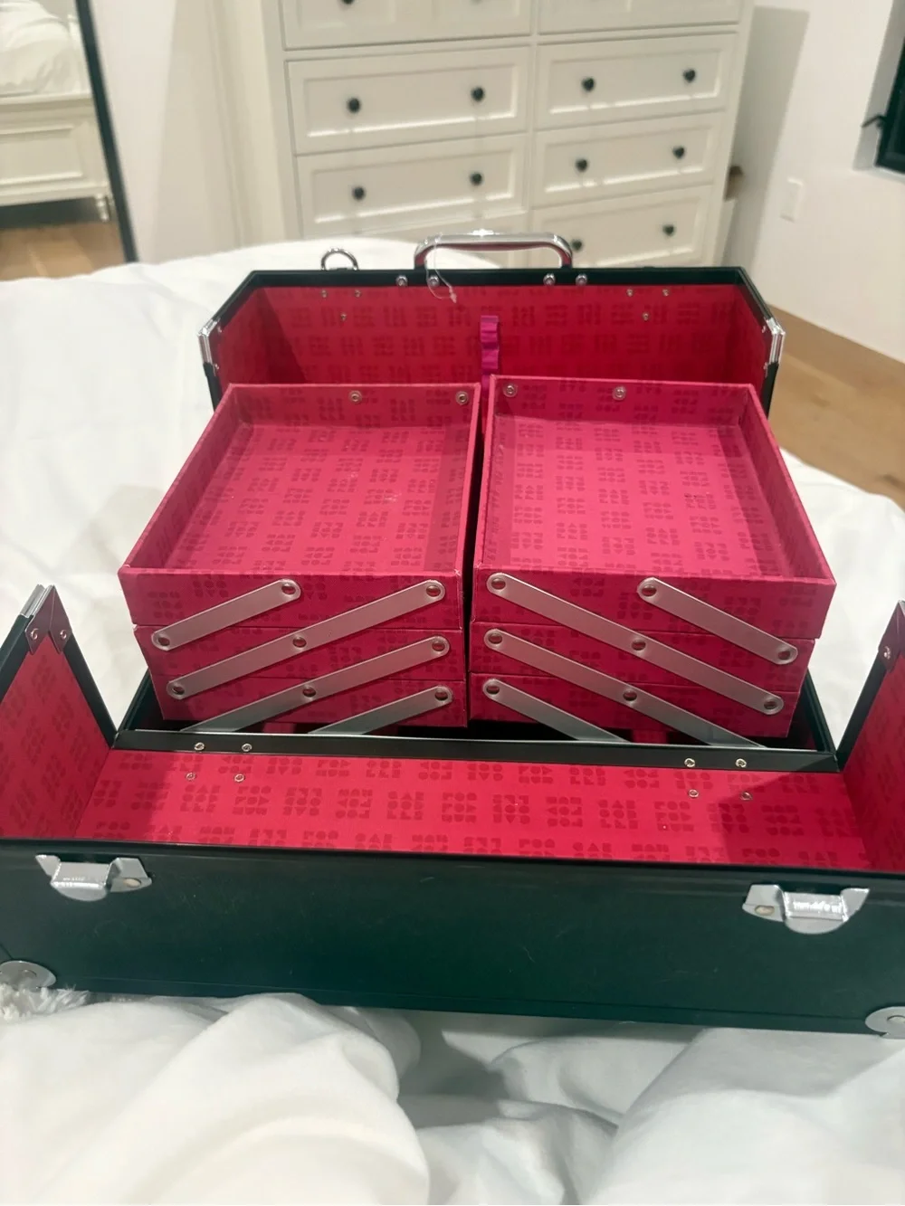 Black Professional Storage Case with Silver Hardware - Unbranded